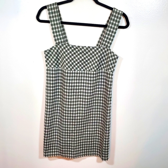 Lou & Grey Dresses & Skirts - LOU & GREY Gingham Dress with Adjustable Straps - Green - Size Small